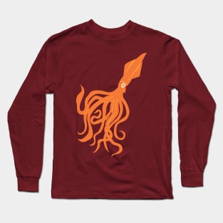 Orange Squid Long Sleeve T-Shirt